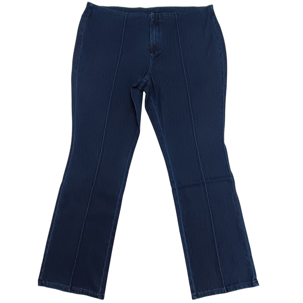 Belle by Kim Gravel Womens 26WT Dark Wash Pull On Bootcut Jeans Front Seam Tall